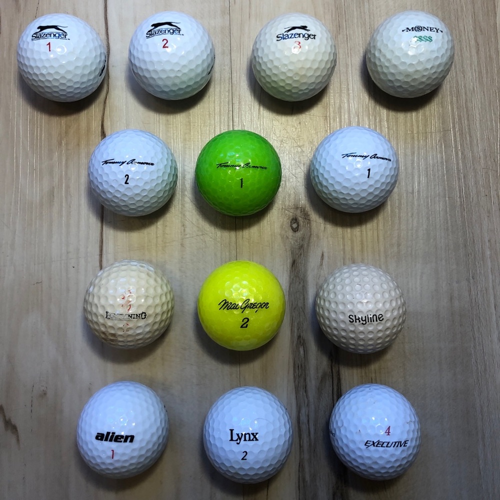 13 Mixed Golf Balls Slazenger Tommy Armour MacGregor Lynx Browning Used